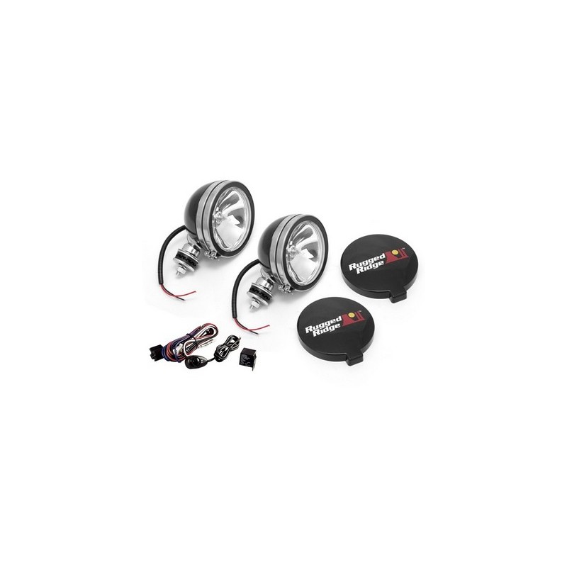 Kit 2 fari profondità tondo 6 RUGGED RIDGE nero 100W