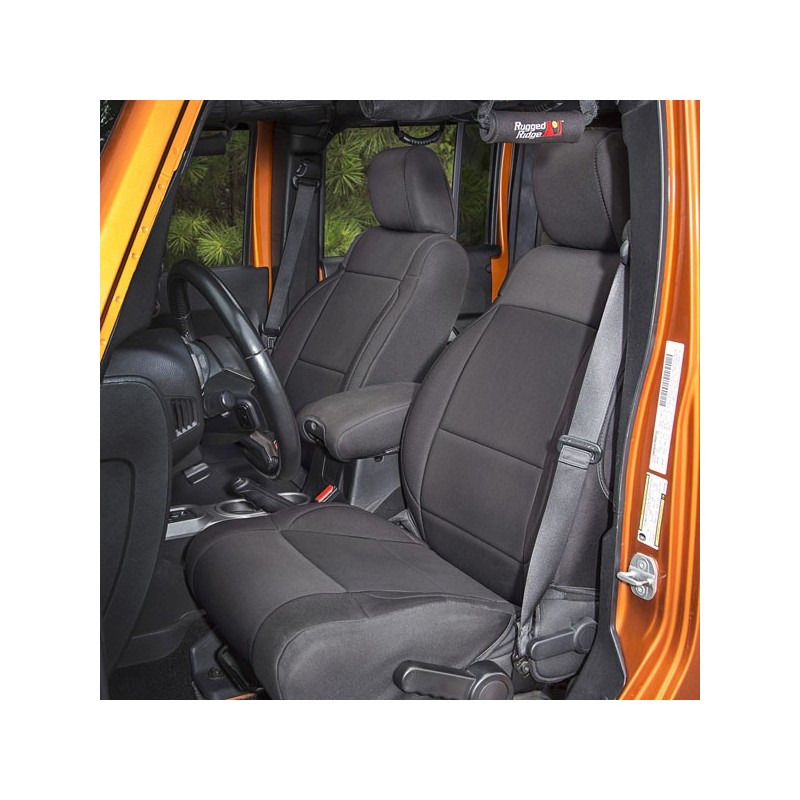 Kit foderine nere sedili ant. neoprene Rugged Ridge JK 2 porte 11/18 Kit foderine nere sedili ant. neoprene Rugged Ridge JK 2 porte 11/18