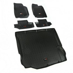 Kit completo tappetini a vaschetta Rugged Ridge NERO 2 Porte Wrangler JK 11-18