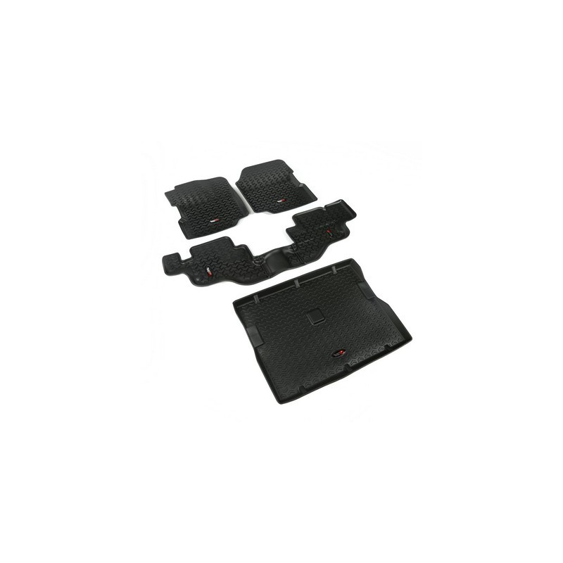 Kit completo tappetini a vaschetta Rugged Ridge NERO CJ/YJ 76-95