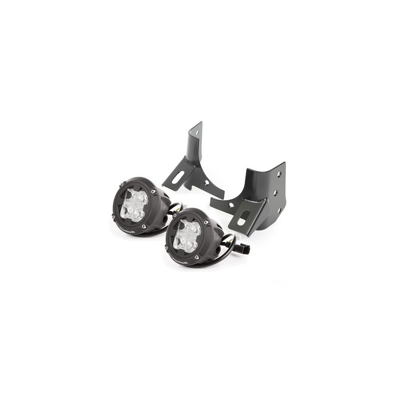 Kit faretti Tondi a led e supporti parabrezza TJ 97-06