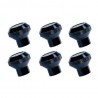 Kit pomelli alluminio nero cruscotto CJ 76-86