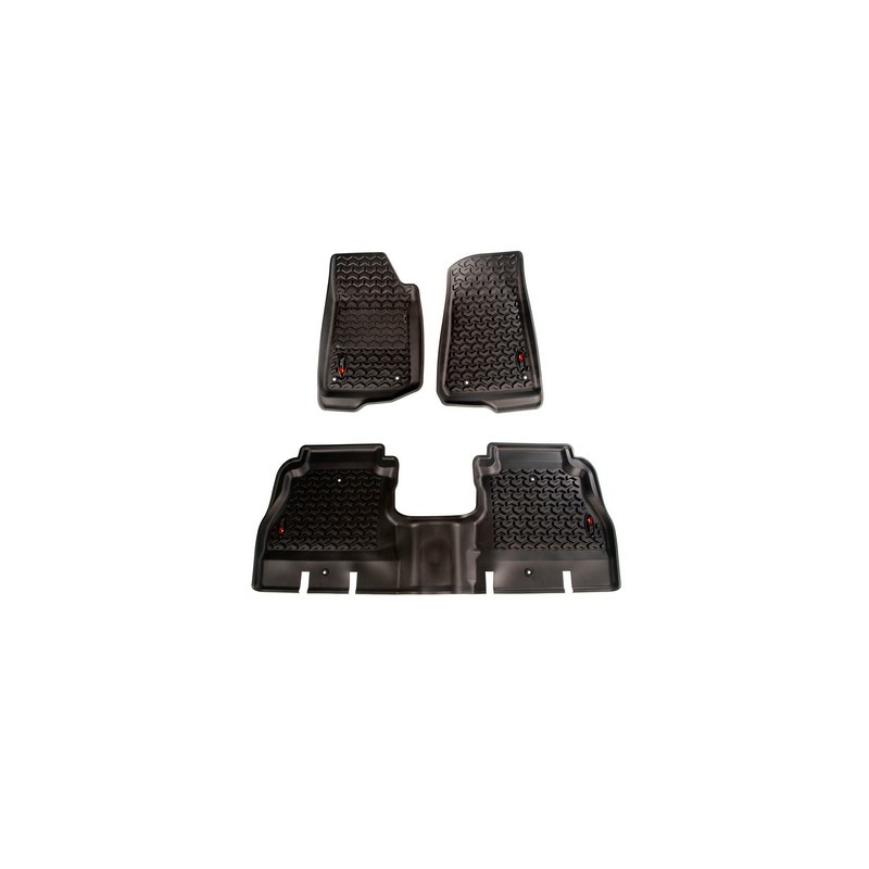 Kit Tappetini a vaschetta Ant/Post Rugged Ridge NERO 4 Porte Wrangler JLU 18-19