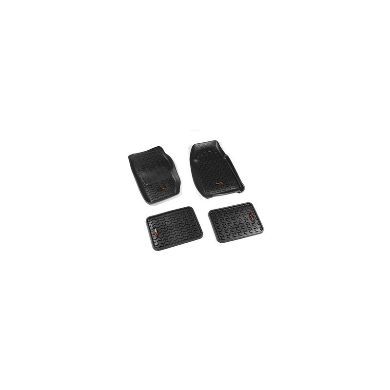 Kit Tappetini a vaschetta Ant/Post Rugged Ridge NERO XJ Cherokee 84-01