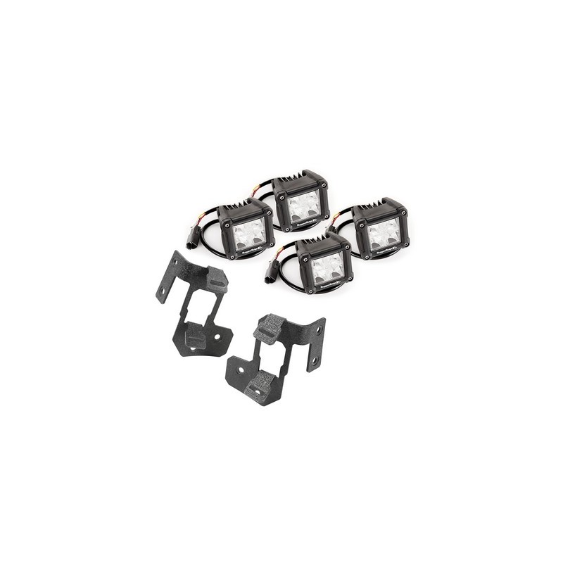 A-Pillar Light Mount Kit Text Dual Cube JK 07-18