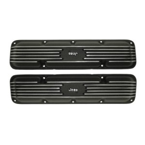 Coperchio alluminio punterie motore V8 con scritta Jeep