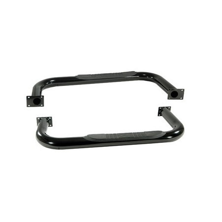 Coppia pedane tubolari nere CJ 78-86