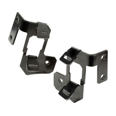 Coppia staffe montante parabrezza doppio faretto nero RR JK 07-18