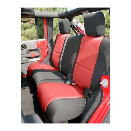 Foderine posteriori in Neoprene nero/rosso JK 2 porte 07-18