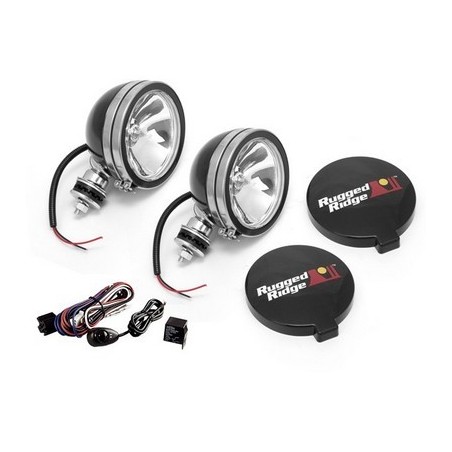 Kit 2 fari profondità tondo 6 RUGGED RIDGE nero 100W