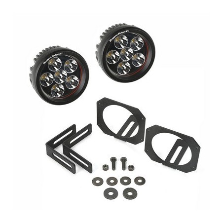 Kit adattatori con fari led tondi per paraurti anteriore JK 07-18