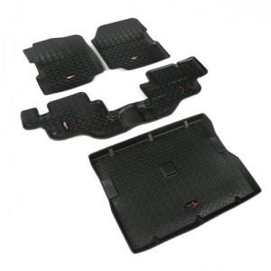 Kit completo tappetini a vaschetta Rugged Ridge NERO CJ/YJ 76-95