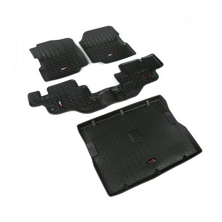 Kit completo tappetini a vaschetta Rugged Ridge NERO CJ/YJ 76-95