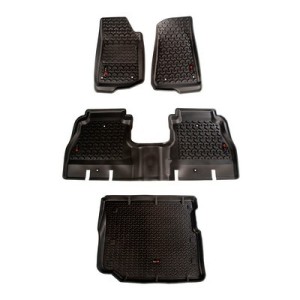 Kit completo tappetini a vaschetta Rugged Ridge NERO Wrangler JLU 18-20