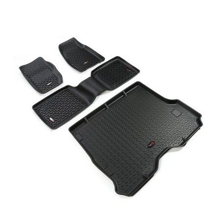 Kit completo tappetini a vaschetta Rugged Ridge NERO XJ Cherokee 84-01