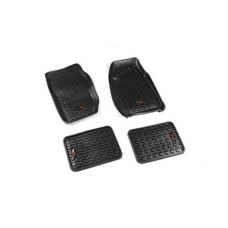 Kit Tappetini a vaschetta Ant/Post Rugged Ridge NERO XJ Cherokee 84-01