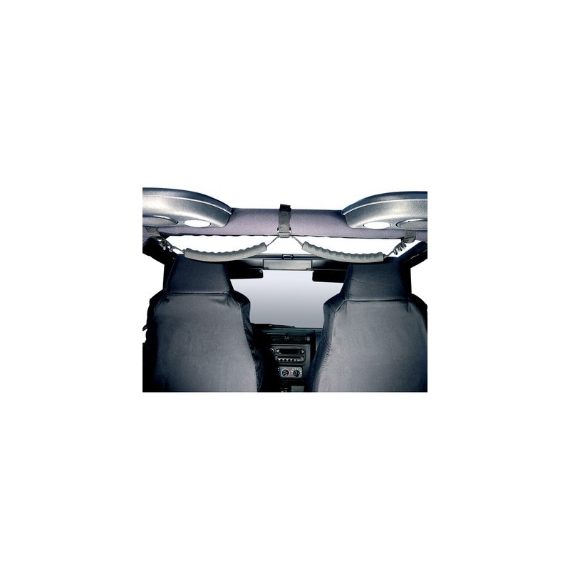 Maniglione di cortesia posteriore Dual Grab Strap Nero YJ/TJ 87-06 Maniglione di cortesia posteriore Dual Grab Strap Nero YJ/TJ 87-06