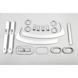 Interior Trim Accent Kit Brushed Silver JK 07-10