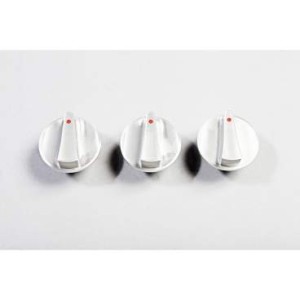 Set 3 pomelli alluminio comando aria Rosso JK 07-10