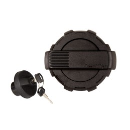 ELITE FUEL DOOR & CAP KIT, LOCKING, BLACK JK 07-18